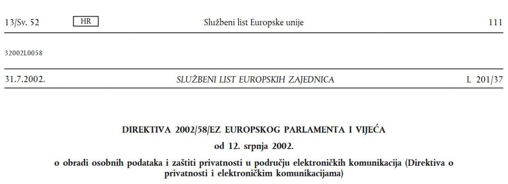 Direktiva o obradi podataka